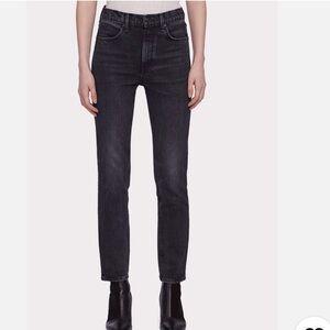 Rag & Bone women’s jeans Ankle Cigarette Jean in Black Bk Bunnys size 26